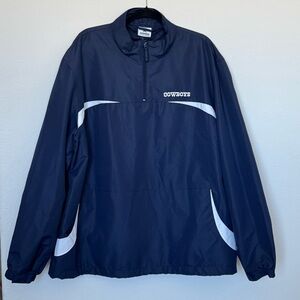 DALLAS COWBOYS Apparel Pullover Windbreaker Large 1/4 zip